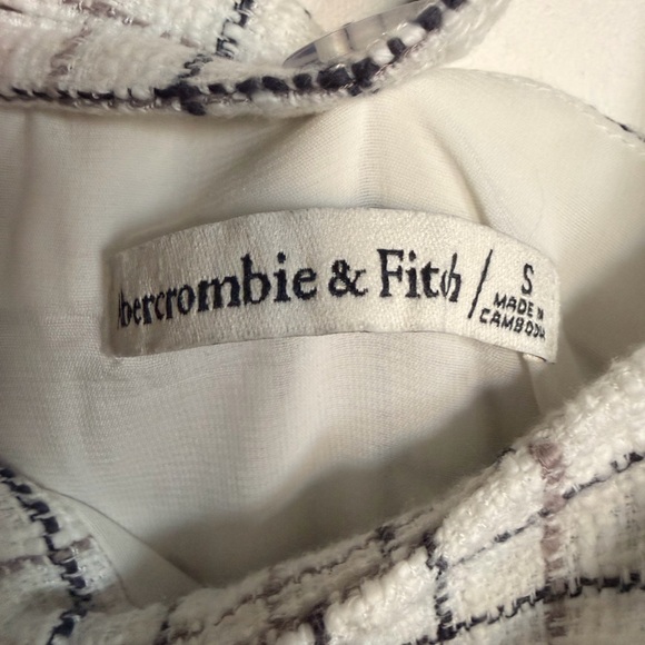 Abercrombie & Fitch White and Black Grid Mini Dress - Picture 2 of 3